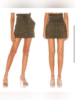 Free people splendor army green skirt size 8